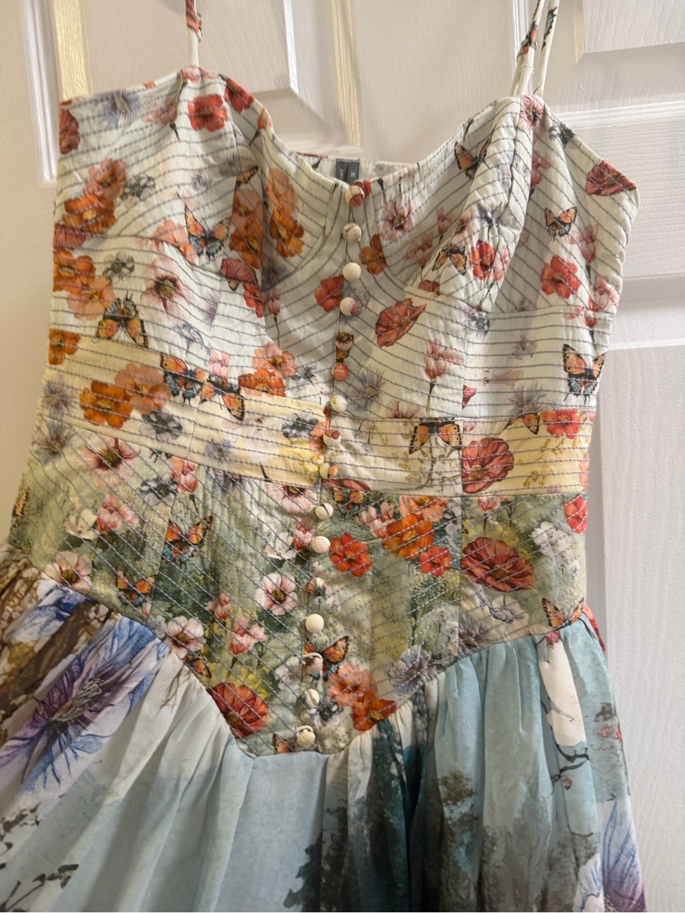 Anthropologie Muse Basque-Waist Midi Dress - Picture 4 of 9